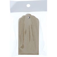 シモジマ ペーパータグ スカラップ L クラフト無地 007232522 1セット(50枚×10束 合計500枚)（直送品）