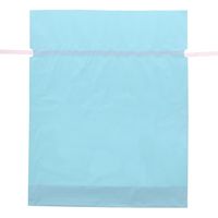 【ケース販売】カクケイ ポリ巾着袋 FK2437 梨地 パステルブルー LL 008710041 1ケース(20枚入×10パック)（直送品）