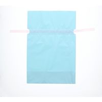 【ケース販売】カクケイ ポリ巾着袋 FK2439 梨地 パステルブルー M 008710043 1ケース(20枚入×10パック)（直送品）