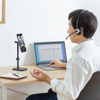 スマホスタンド ヘッドセット収納対応/ケーブルホルダー付/スマートフォン用スタンド PDA-STN40BK 1個 サンワサプライ