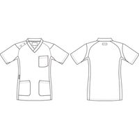 明石スクールユニフォームカンパニー ユニセックスVネックスクラブ UQM1530-90-LL 1枚　スクラブ（直送品）