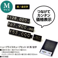 ササガワ ニュープライスキューブセット M 黒/金字 32-2214 1セット箱入