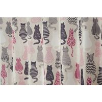 ユニベール ニャカヨシ 遮光+レースカーテンセット 2000×1350mm ピンク 4548654705842 1セット(4枚入)（直送品）