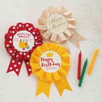 ヘッズ バースデイロゼットクリップ-3/レッド BD-CL3 1セット(30個:10個×3パック)（直送品）