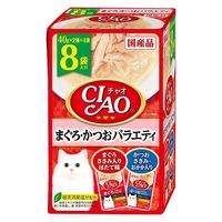 いなば CIAO チャオ まぐろ・かつおバラエティ 国産（40g×8袋入）1セット（1箱×10）キャットフード 猫用 パウチ