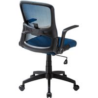 サンワサプライ オフィスチェア メッシュチェア 肘跳ね上げ式 ランバーサポート付 キャスター付 ブルー SNC-NET21BL 1脚（直送品）