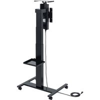 サンワサプライ 省スペース 電動昇降 ディスプレイスタンド 幅600×奥行500×高さ1965mm CR-PL38BK 1台（直送品）