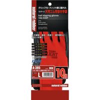 おたふく手袋 L レッド 13G天然ゴム背抜 A-385 1袋(10双)