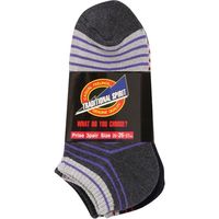 おたふく手袋 S-425アソートマリンボダー カラー (先丸) 3P　1組(3足)（直送品）