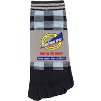 おたふく手袋 S-441アソートバッファローチェックカラー5本指 3P　1組(3足)（直送品）