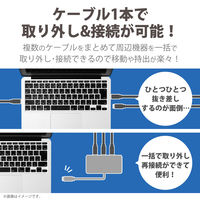 ドッキングステーション USBハブ タイプC PD対応 HDMI 白 DST-C13WH エレコム 1個