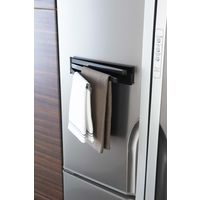 山崎実業 マグネット布巾ハンガー タワー ブラック 772457 1個（直送品）