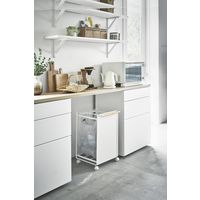 山崎実業 目隠し分別ダストワゴン トスカ 2分別 ホワイト 774779 1個