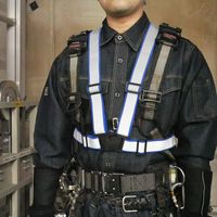 【安全ベスト】 小野商事 エースグローブ 安全ベスト 反射ベスト タスキ型 幅広反射材 WS9022 ブルー 1着