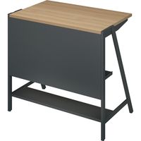 【組立設置込】コクヨ INVENT-SH 平机 棚付 引出付 幅1000×奥行600×天板高さ900ｍｍ ハイタイプ ラスティックM×ブラック 1台（直送品）