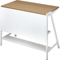 【組立設置込】コクヨ INVENT-SH 平机 棚付 引出付 幅1200×奥行600×天板高さ900ｍｍ ハイタイプ ラスティックM×ホワイト 1台（直送品）