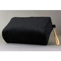 スパイス enrich ベロアラージスクエアポーチ ストラップ付き ステッチ ブラック SCLK2933BK 1個（直送品）