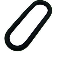 水本機械製作所 水本 ステンレス プチカラビナ(スタンダード型) 黒色塗装 線径6mm 長さ66mm B-2843 1個 202-1974（直送品）