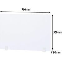 オカムラ 飛沫防止パネルセット シングルタイプ （飛沫対策） 幅700×奥行90×高さ500mm 8TFPGC GG57 1セット（3台入）（取寄品）