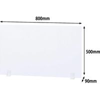 オカムラ 飛沫防止パネルセット シングルタイプ （飛沫対策） 幅800×奥行90×高さ500mm 8TFPGD GG57 1セット（3台入）（取寄品）
