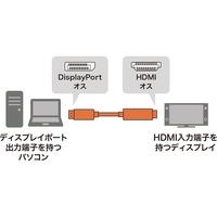 サンワサプライ DisplayPort-HDMI変換ケーブル 3m KC-DPHDA30 1本（直送品）