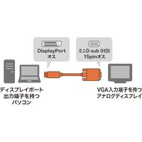 サンワサプライ DisplayPort-VGA変換ケーブル 5m KC-DPVA50 1本