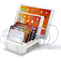 サンワサプライ タブレット・スマートフォン用スタンド（充電器収納タイプ） PDA-STN21WN2 1台（直送品）