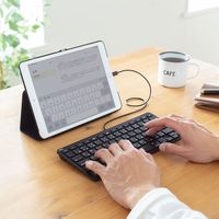 有線キーボード　パンタグラフ　Lightning接続　コンパクト　ブラック　SKB-IP3BK　サンワサプライ　1個（直送品）
