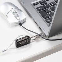 サンワサプライ NobleWedgeスロット対応セキュリティワイヤー・ダイヤル錠 SL-82 1個（直送品）