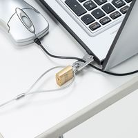 サンワサプライ nanoSaverスロット対応セキュリティワイヤー・南京錠 SL-83 1個（直送品）
