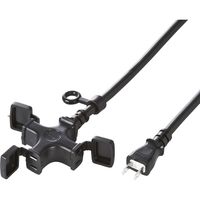 サンワサプライ 電源延長コード(3分岐・2P)防塵キャップ付き TAP-EX32-03BKN 1個（直送品）