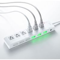 延長コード 電源タップ 2m 3P（ピン） 6個口 スイッチ ホワイト TAP-S28 サンワサプライ 1個（直送品）