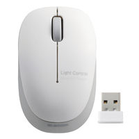 ワイヤレスマウス 無線 2.4GHz 3ボタン ブルーLED 軽量 小型 シルバー M-BL20DBSV エレコム 1個（直送品）