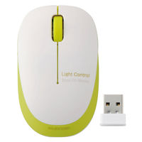 ワイヤレスマウス 無線 2.4GHz 3ボタン ブルーLED 軽量 小型 グリーン M-BL20DBGN エレコム 1個