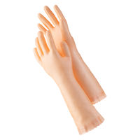 【ビニール手袋】 ショーワグローブ ナイスハンドさらっとタッチセミロング NHDSSL-MO パールオレンジ 1双