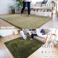トシシミズ MS303 トシシミズ ラグ 1900×1900mm セイジグリーン 4560254116484 1枚（直送品）