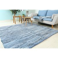 不二貿易 デニムラグ 1850×1850mm ブルー 37529（直送品）