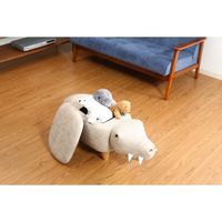 不二貿易 アニマルスツール 収納付 ワニ 幅1000×奥行350×高さ370mm 16146（直送品）
