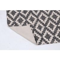 不二貿易 コットン アクセントラグ ブラック 1850×1850mm ブラック 37539（直送品）