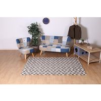 不二貿易 コットン アクセントラグ ブラウン 1300×1850mm ブラウン 37540（直送品）