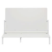 アール・エフ・ヤマカワ 飛沫防止対面式机上台 アクリルパネル付き W950 ホワイト 1台（2梱包）デスクパーテーション