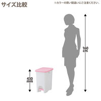 リス ペダルペール ニーナカラー22L 4色セット 1セット4個入（20Lゴミ袋）ペタル式フタ付 幅265×奥行400×高さ430mm オリジナル