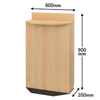 アール・エフ・ヤマカワ 無人受付スリムカウンター 幅600×奥行350×高さ900ｍｍ 1台 木製 受付台 受付カウンター