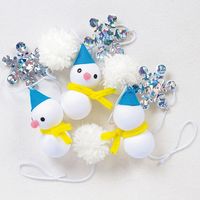 アルファ 雪だるまポンポンバナー TC5-2056 1本（直送品）