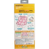 KJC エジソンママ お食事エプロン ガーデン ピンク　1個入×4セット（直送品）