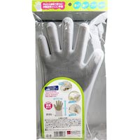 コジット シリコンブラシ お掃除バスグローブ 男女兼用 大きめサイズ 1枚入×4セット（直送品）