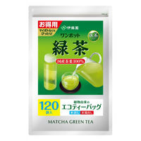 【水出し可】伊藤園 ワンポット 抹茶入り緑茶 ティーバッグ 1セット（360バッグ：120バッグ入×3袋）お得用 エコティーバッグ