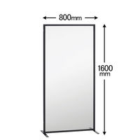 林製作所 アクリル透明パーティション スクエア型 幅800×高さ1600mm YS-F04 （飛沫防止・飛沫対策） 1台（直送品）