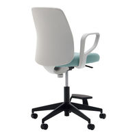 【組立設置込】コクヨ　オプティ　ハイタイプ　肘付き　ライトグレー×ホワイトターコイズ　1脚（直送品）