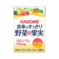 カゴメ 食事にすっきり野菜＆果実カルシウム ピーチ味 100ml 紙パック 1箱（36本入）